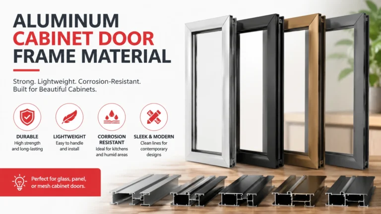aluminum cabinet door frame material