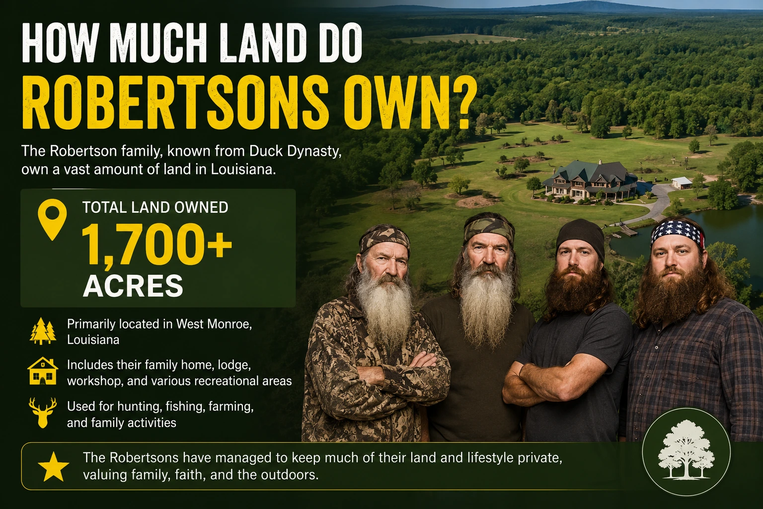 How Much Land Do Robertsons Own