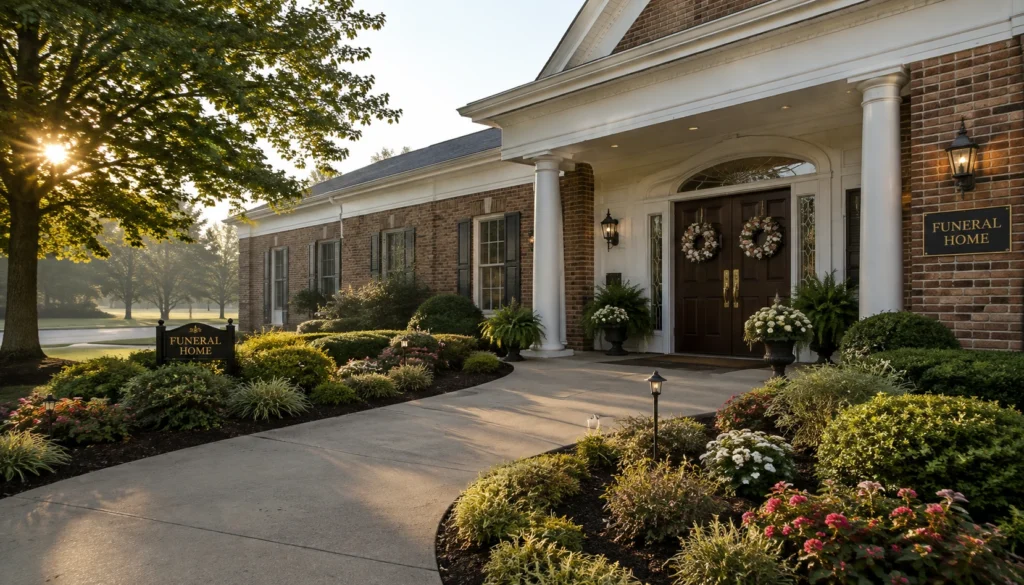 Leeside Funeral Home building where families can find obituary listings, memorial notices, and funeral service information.