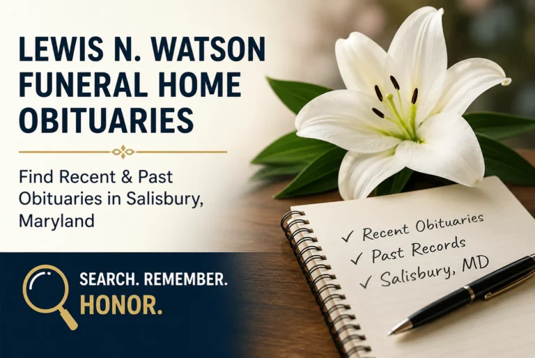 Lewis N. Watson Funeral Home obituaries in Salisbury Maryland
